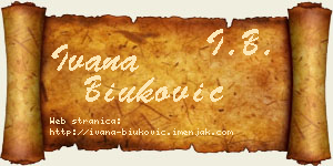 Ivana Biuković vizit kartica
